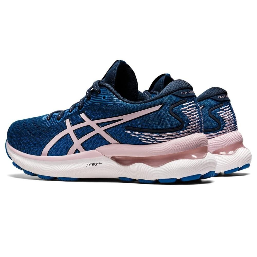 ASICS Woman Gel-Nimbus 24 Running Shoes French Blue/Barely Rose size 8.5 Wide - Picture 5 of 10